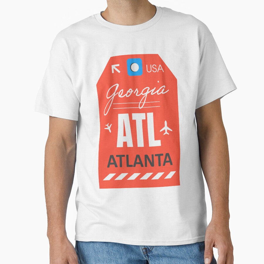 Airport Atl Atlanta Red Classic T Shirt
