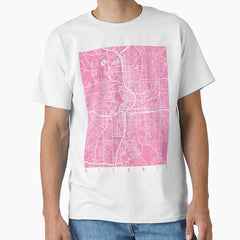 Atlanta map Georgia pink Classic T-Shirt