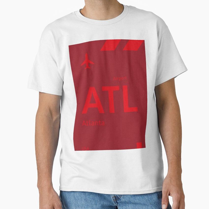 Atl Atlanta Red Design Classic T Shirt