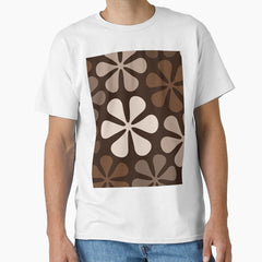 Abstract Flowers Browns & Creams Classic T-Shirt
