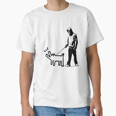 Banky Inspired Thug Walking A Barking Dog Classic T Shirt