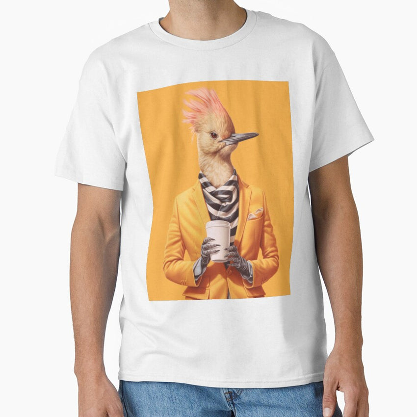 A Beautiful Bird Drinking Coffee Classic T Shirt