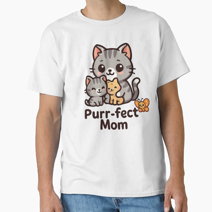 Mothers Day: Kawaii cat purr-fect Mom Classic T-Shirt