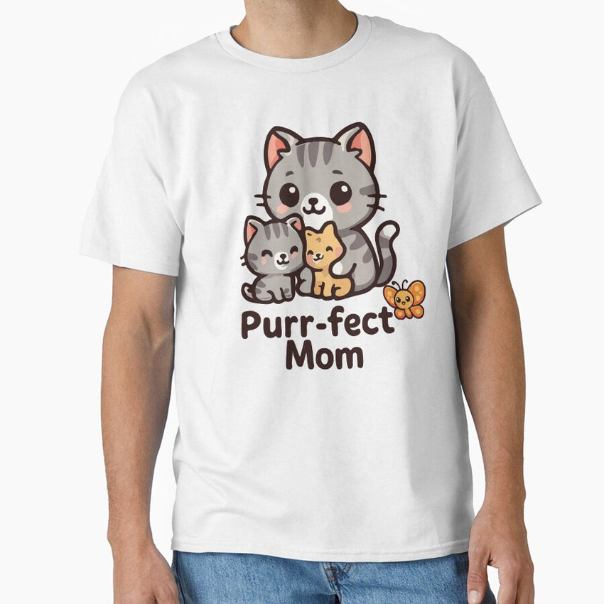 Mothers Day: Kawaii cat purr-fect Mom Classic T-Shirt