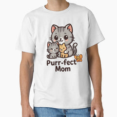 Mothers Day: Kawaii cat purr-fect Mom Classic T-Shirt