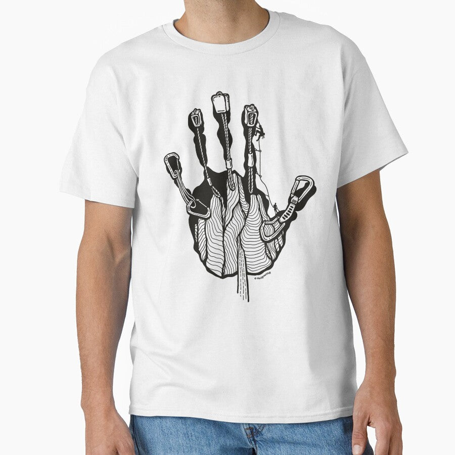 Chalk Handprint | Rock Climbing Classic T-Shirt