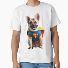 A dog dressed like a superhero Classic T-Shirt