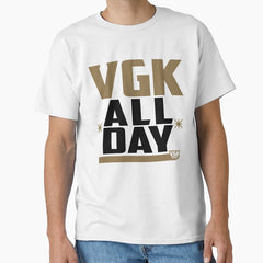 ALL-DAY: gold/black on white Classic T-Shirt