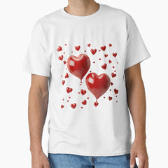 Happy Valentines Day Red Balloons Classic T Shirt