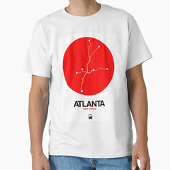 Arlanta Red Subway Map Classic T Shirt