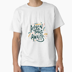 Adventure Awaits Sticker Classic T Shirt