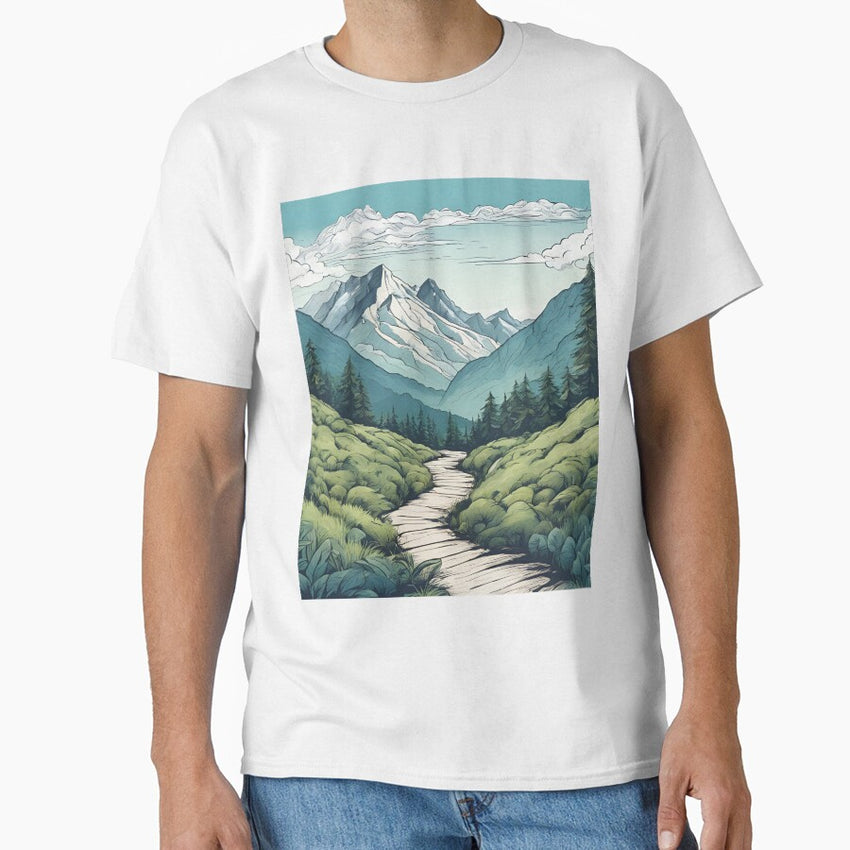 Adventure Awaits Mountain Landscape Classic T Shirt