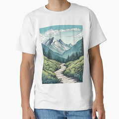 Adventure Awaits Mountain Landscape Classic T Shirt