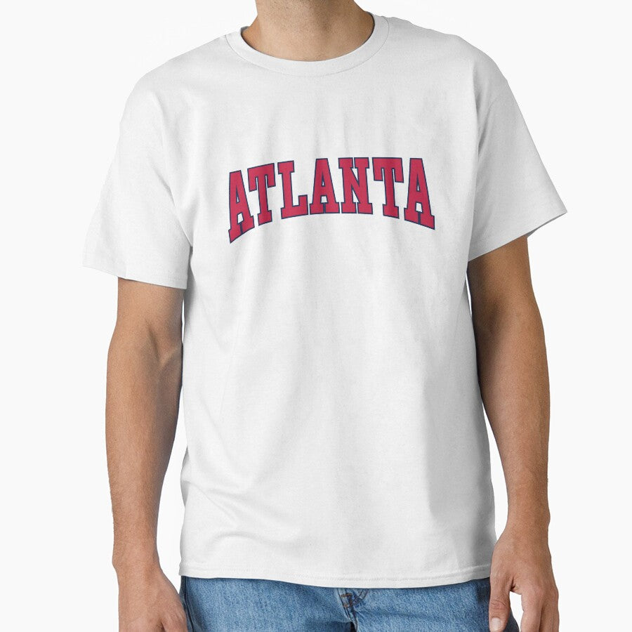 Atlanta - Red & Navy Classic T-Shirt