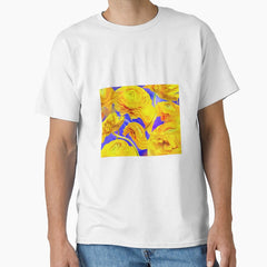 Yellow Flowers Pattern Art Classic T-Shirt