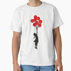 Retro Style Arts Banksy Balloons At Artwork Cool Photographic Classic T-Shirt