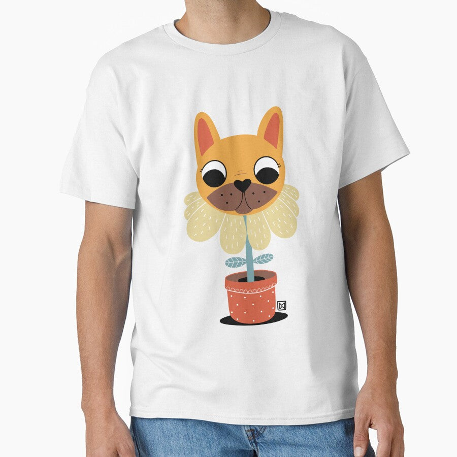 flower bulldog Classic T-Shirt