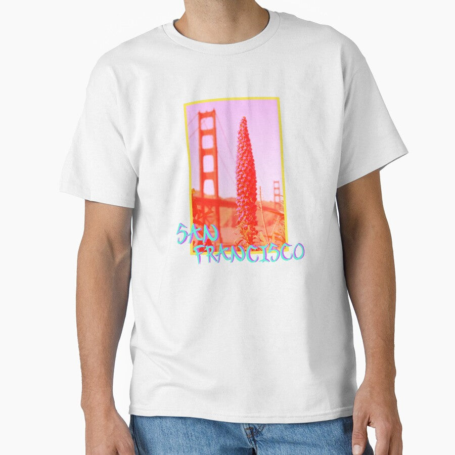 San Francisco Golden Gate Bridge Flower Classic T-Shirt