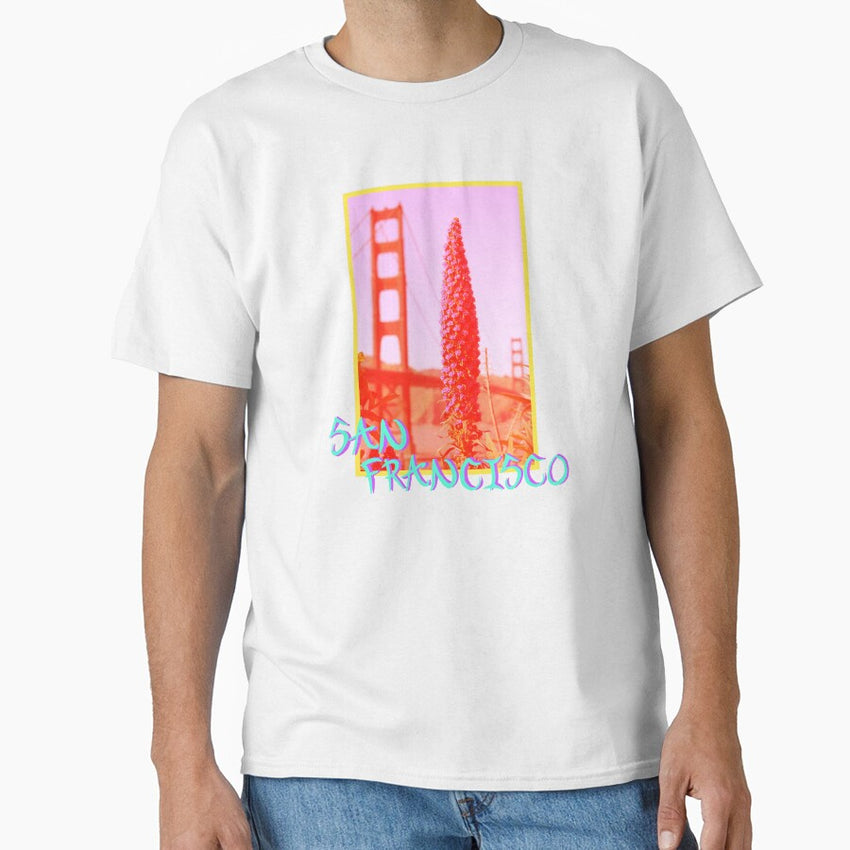 San Francisco Golden Gate Bridge Flower Classic T-Shirt