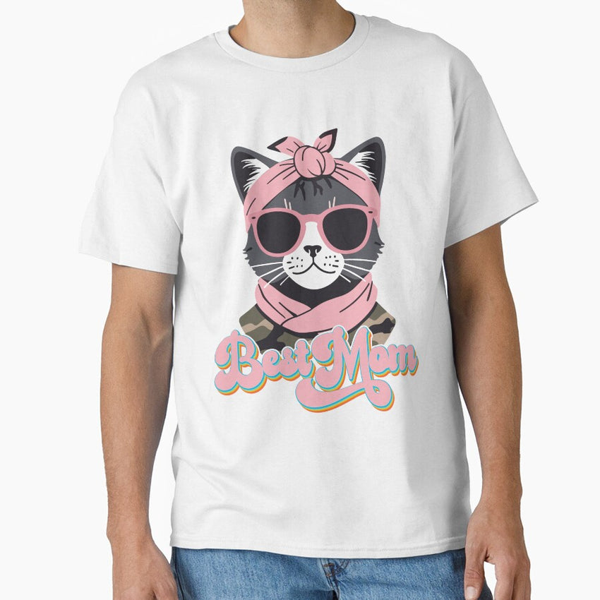 Cat Mom With Style Best Mom Cute Cat Classic T-Shirt