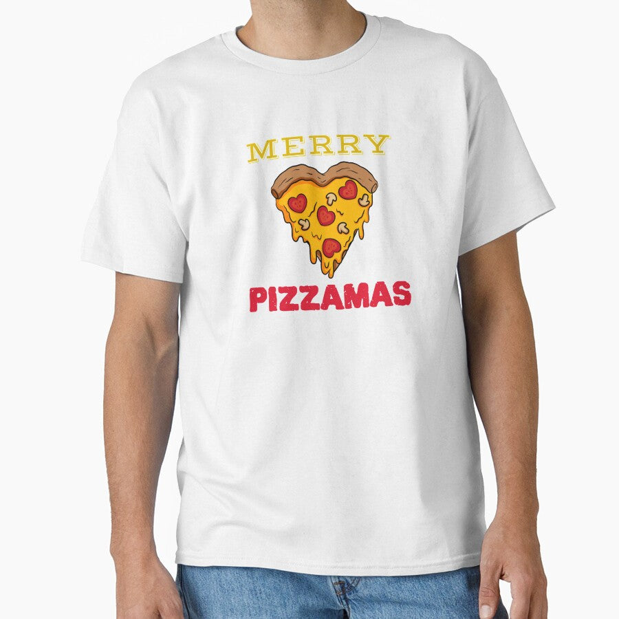 Merry pizzamas - Heart pizza - Love pizza Classic T-Shirt