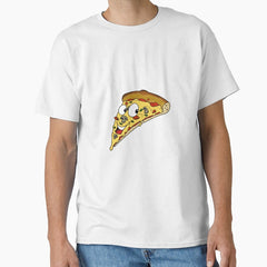 Appetizing Cartoon Pizza Slice Classic T Shirt