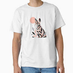 Abstract Floral Toyger Cat Classic T-Shirt