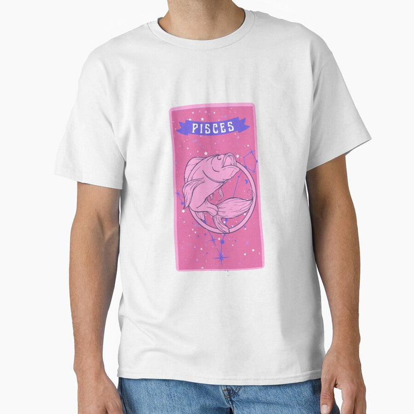 Pisces Zodiac Tarot Card Classic T-Shirt