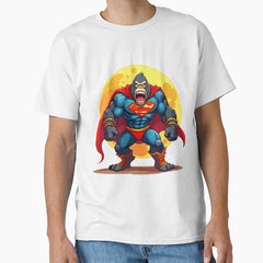Angry Gorilla Superhero Roaring Cartoon | Full Moon Comic Art Classic T-Shirt