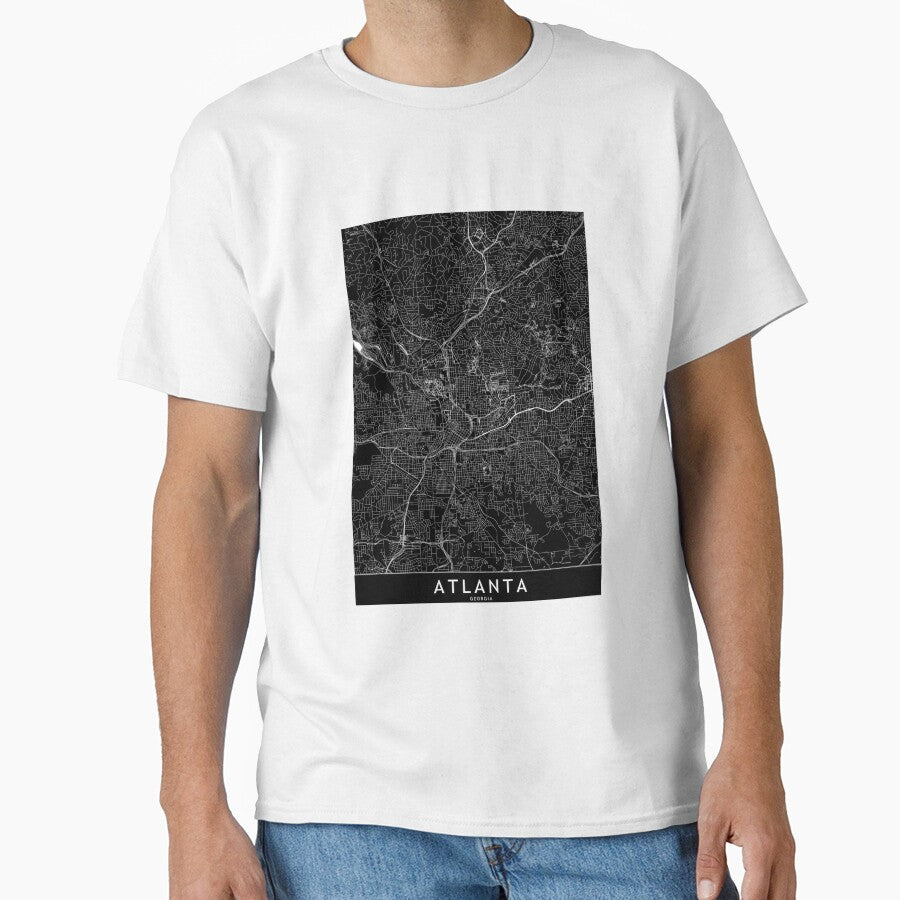 Atlanta Black Map Classic T-Shirt