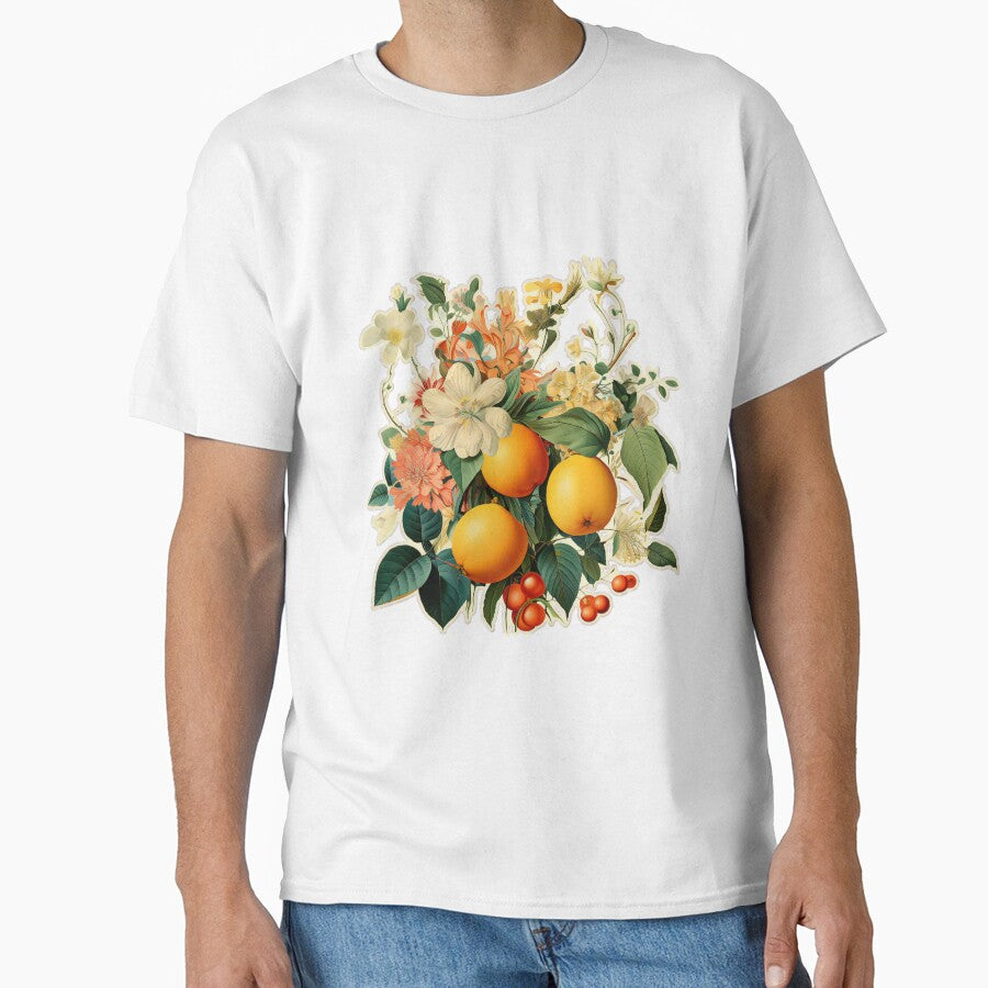 Oranges and flowers Classic T-Shirt