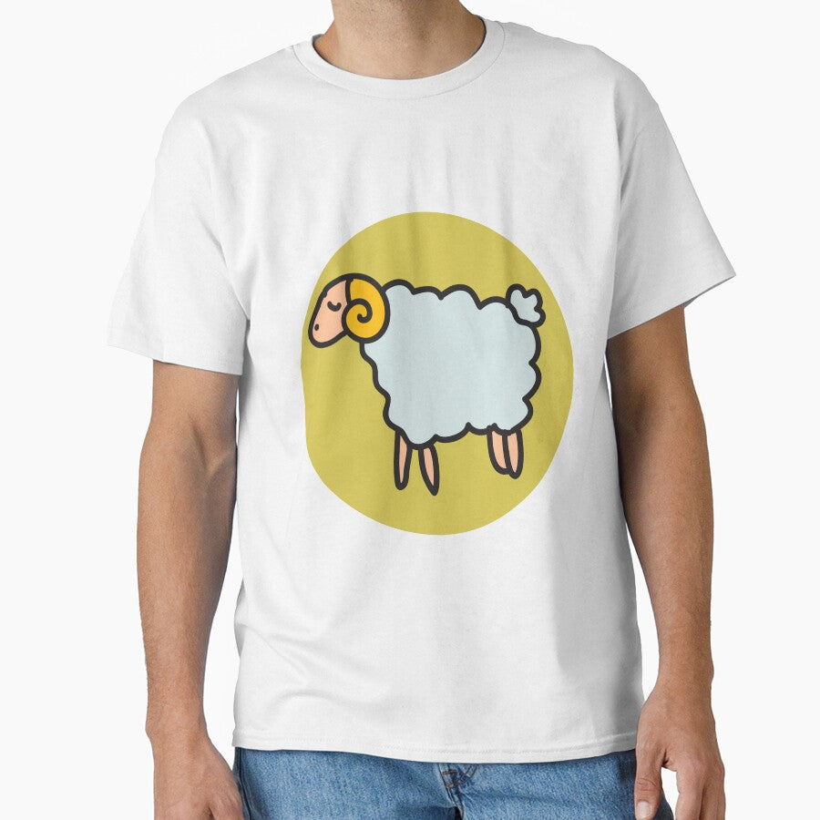 Animals Hand Drawn Doodle - Sheep Classic T-Shirt