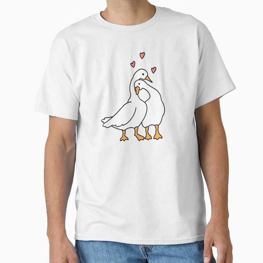 Valentine Goose Couple Classic T Shirt