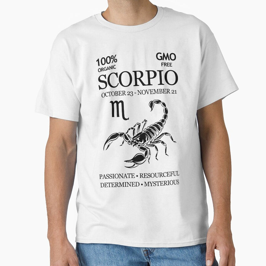 Scorpio Zodiac Sign – Funny Horoscope Shirt with Style (Black) Classic T-Shirt