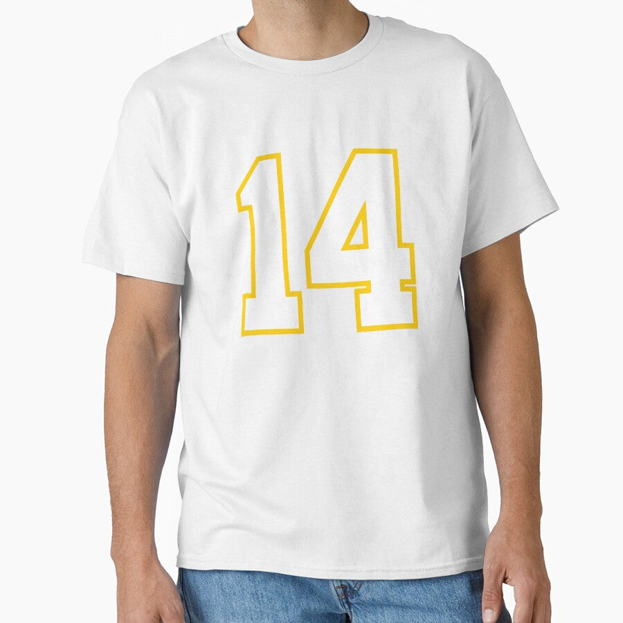 Fourteen White Jersey Number 14 Classic T-Shirt