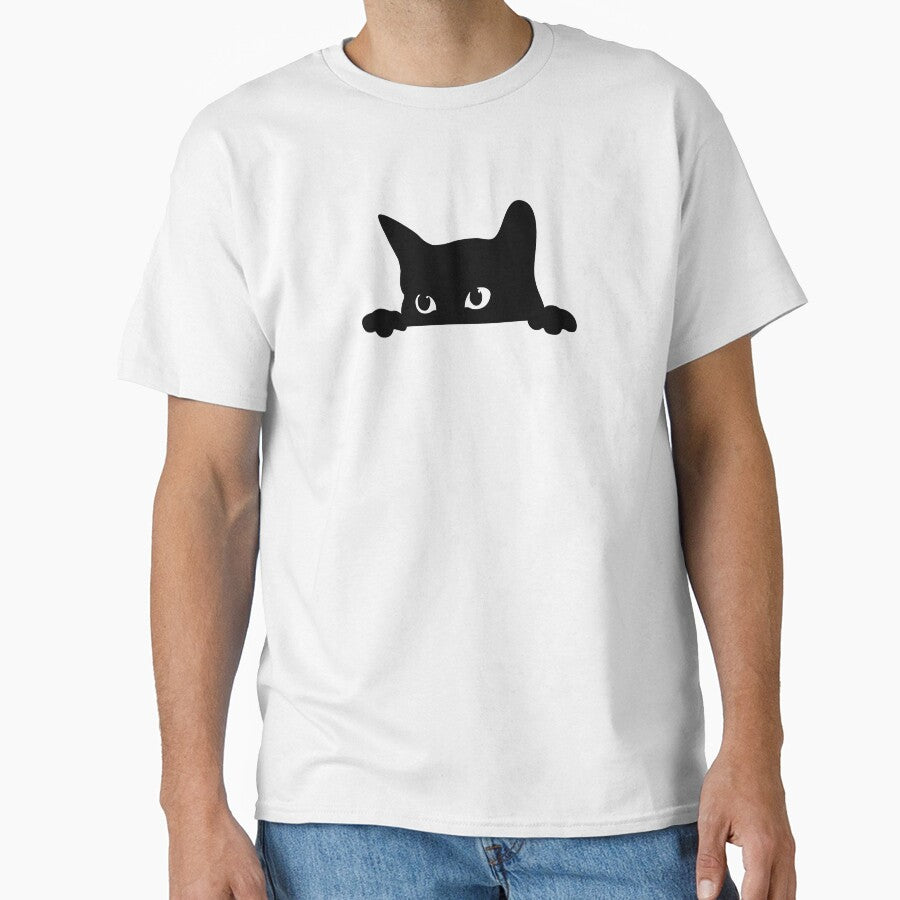 Peeping Tom Cat Classic T-Shirt