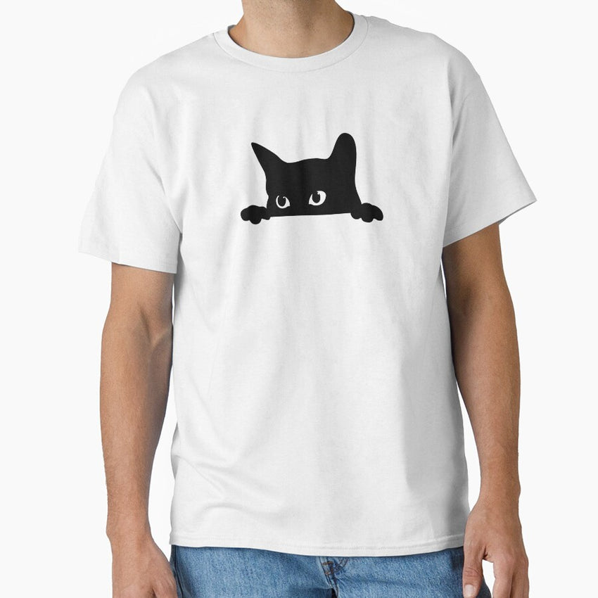 Peeping Tom Cat Classic T-Shirt