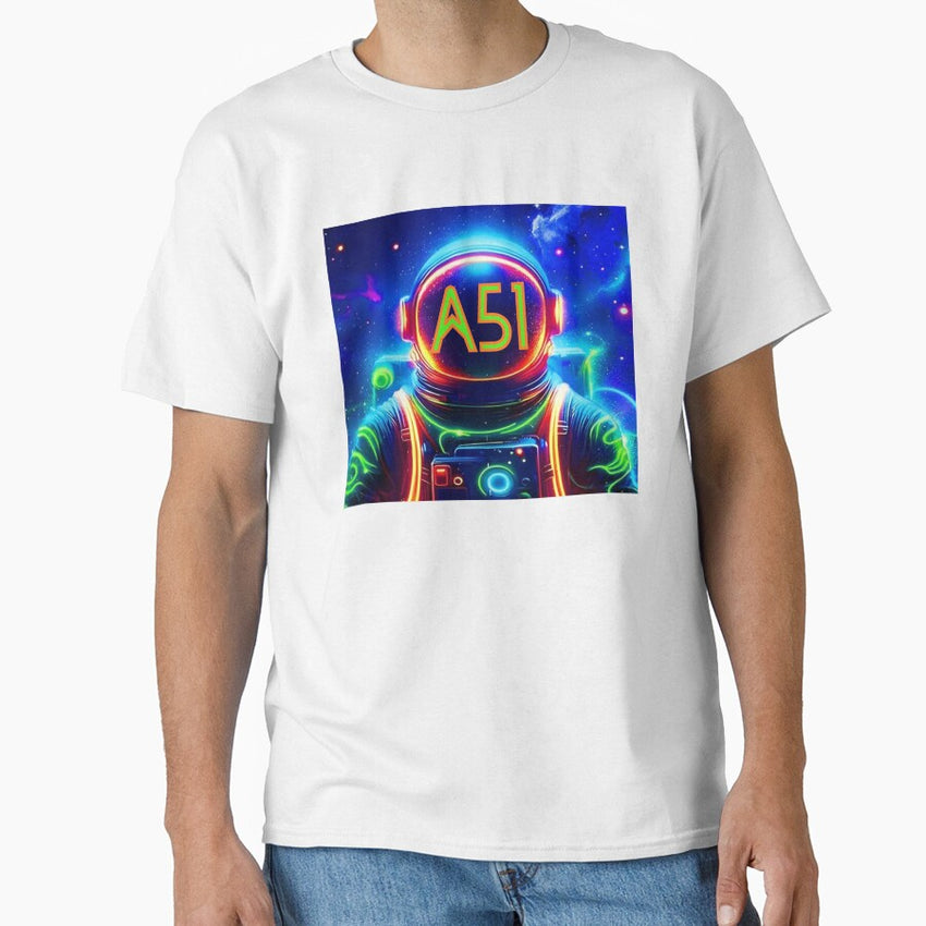 A51 Neon Spaceman Classic T Shirt