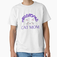 Awesome Cat Mom Classic T-Shirt