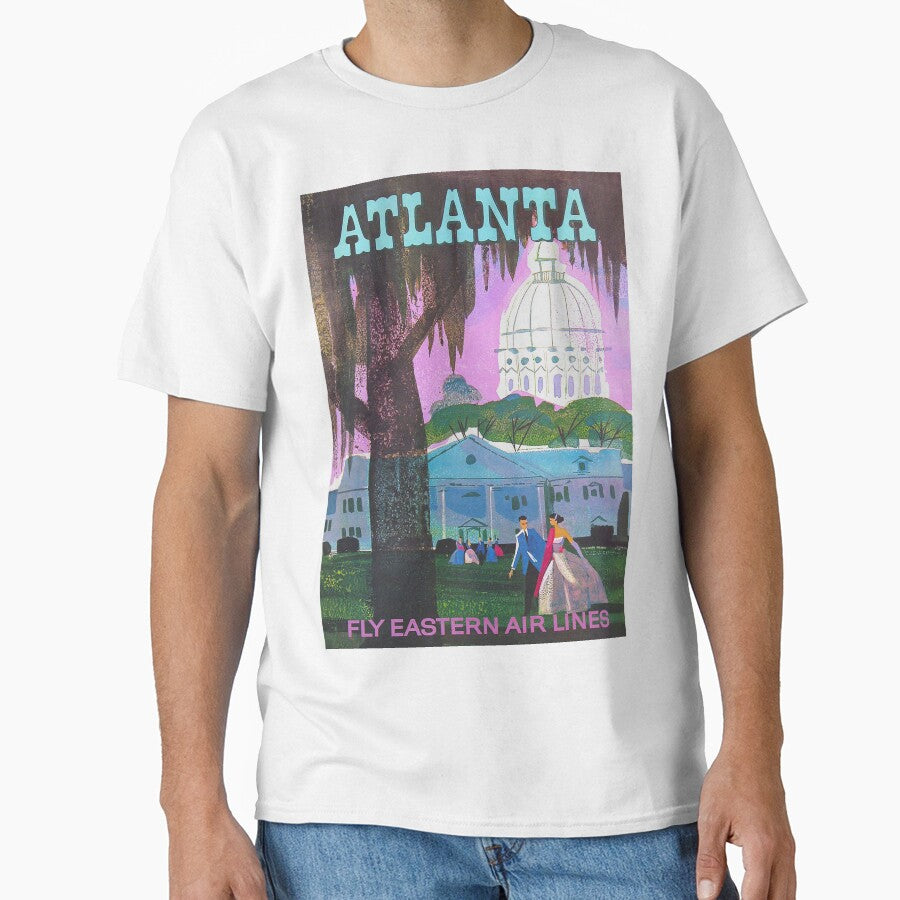 Atlanta Georgia Vintage Travel Poster Classic T Shirt