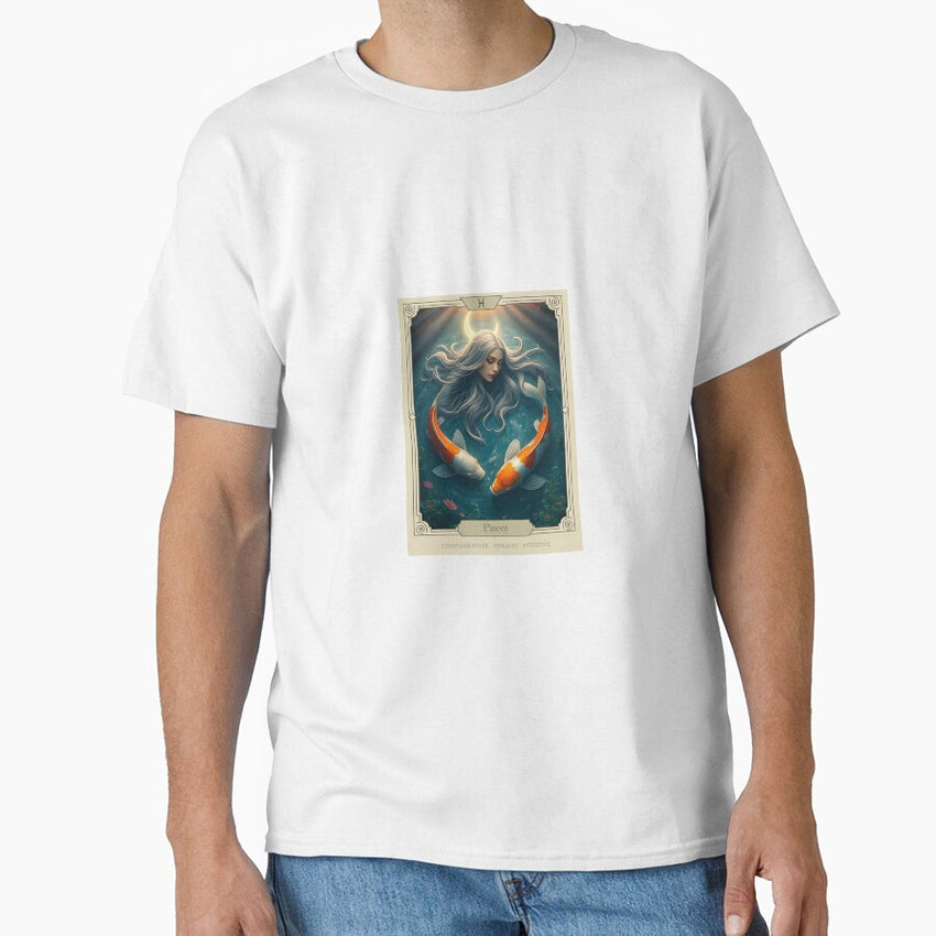 Pisces Zodiac Sign Tarot Card Classic T-Shirt