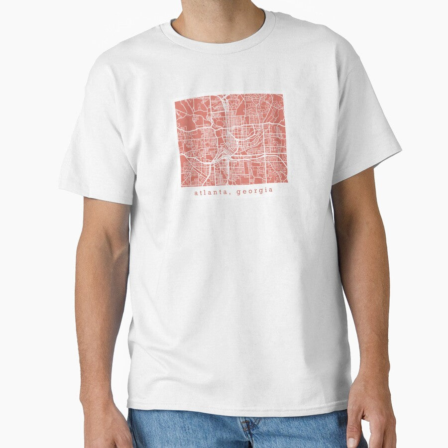 Atlanta Map Classic T Shirt