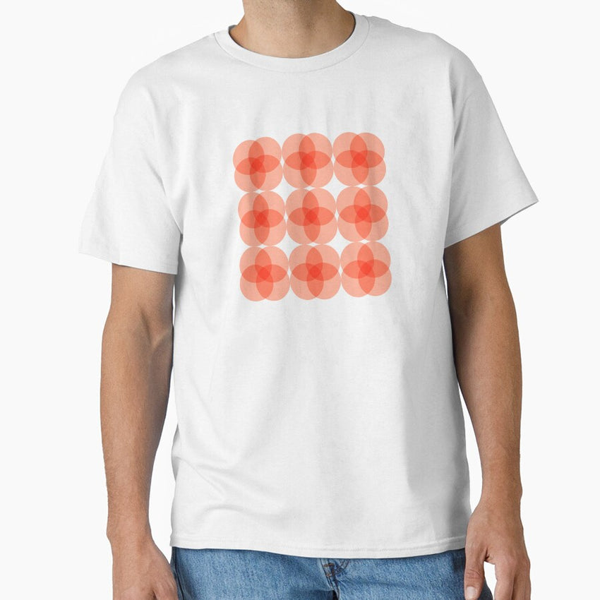Retro flower mid century modern vintage style pattern - peach Classic T-Shirt