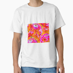 Aesthetic Glitter Flower Art Pattern Classic T-Shirt