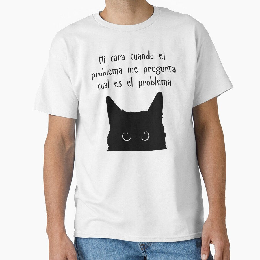 Black Cat Lover Funny Cat Gift For Cat Mom Black Cat Lover Gato Spanish Saying Classic T-Shirt