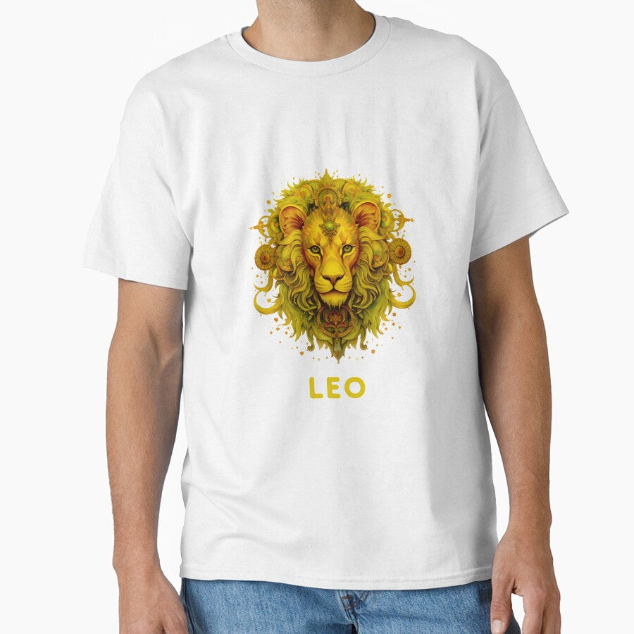 Leo Zodiac-- Horescope/SunSign Theme on white background Classic T-Shirt