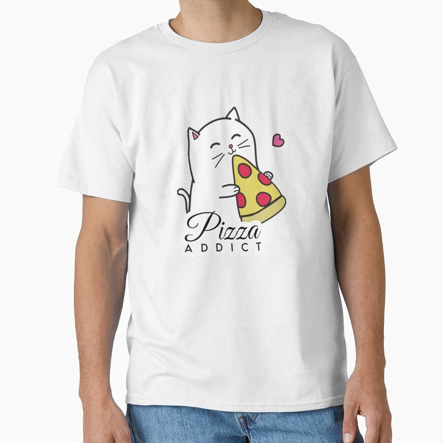Cat Eating A Pizza Classic T-Shirt