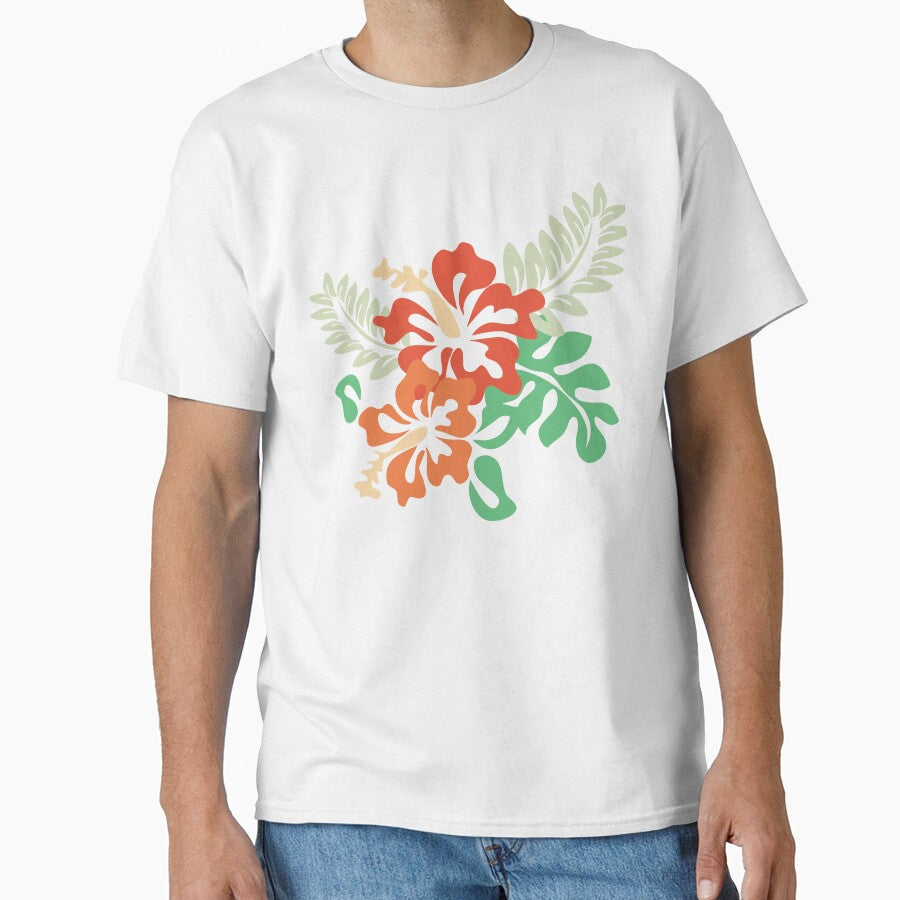Retro Tropical Flower Classic T-Shirt