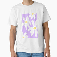groovy trendy flowers Classic T-Shirt