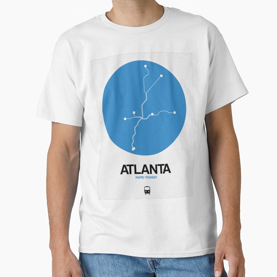 Atlanta Blue Subway Map Classic T-Shirt
